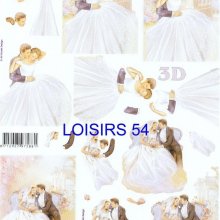 Feuille 3D mariage et costume